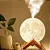 Luminária De Lua Cheia Abajur Umidificador Aromatizador Cor da cúpula Branco Cor da estrutura Madeira 110V/220V - Imagem 1