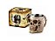 CANECA CAVEIRA 450ML EM RESINA INOX BRASFOOT SKULL HEAD - Imagem 1