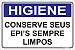Placa Higiene - Conserve seus EPI's sempre Limpos - Imagem 1