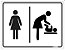 Placa WC Feminino com Fraldário - Imagem 1