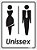 Placa de Banheiro - Unissex - Imagem 1