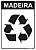 Placa Material Reciclável - Madeira - Imagem 1