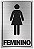 Placa WC Feminino Aluminio - Imagem 1