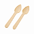 COLHER MADEIRA NATURAL 11CM SILVER FESTAS - Imagem 1