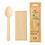 KIT COLHER+GUARDANAPO MADEIRA NATURAL 14CM PCT/20UN SILVER FESTAS - Imagem 1