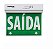 Sinalização saída SLIM Face Única verde emergência com adesivo 24x18cm - Imagem 1