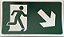 Placa Indicativa de Rota de Fuga à Direita/Baixo - Imagem 1