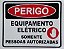 PLACA INDICATIVA DE PERIGO EQUIPAMENTO ELÉTRICO(14x20) - Imagem 1
