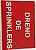 PLACA INDICATIVA DE DRENO DE SPRINKLERS - Imagem 1