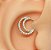 Brinco Piercing Duplo Cravejado - Prata 925 - Imagem 2