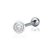 Brinco Piercing Ponto de Luz- Prata 925 e Aço - Imagem 1