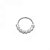 Brinco Piercing 8 Zircônias - Prata 925 - Imagem 1