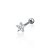 Brinco Piercing Estrela Cravejado - Prata 925 e Aço - Imagem 1