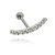 Brinco Piercing Cluster Cravejado - Prata 925 e Aço - Imagem 1