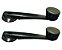 02 Manivela Regulagem Vidro Porta Metal Preto Para Caminhão Vw 680 11130 16170 35300 8140 14220 - Imagem 2