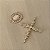 Crucifixo em zirconia modelo Marcelia com entremeio santo de madrepérola - Imagem 1