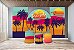 Super Kit Painel De Festa e Capas de Cilindro em tecido sublimado Tardezinha Na Praia - Imagem 1