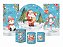 Super Kit Painel De Festa e Capas de Cilindro em Tecido Sublimado Merry Christmas - Imagem 1