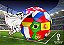 Painel de Festa em Tecido Sublimado Futebol  Bola Países - Imagem 1