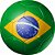 Painel de Festa Redondo em Tecido Sublimado Futebol Bandeira Brasil c/elástico - Imagem 1