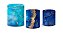 Kit Capas de Cilindro de festa em tecido sublimado Mármore Azul - Imagem 1