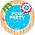 Painel de Festa Redondo em Tecido Sublimado Pool Party Summer - Imagem 1