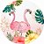 Painel de Festa Redondo em Tecido Sublimado Flamingos Glitter 1,50m - Imagem 1