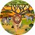 Painel de Festa Redondo em Tecido Sublimado Safari Leão 1,50m - Imagem 1