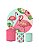 Kit Painel Redondo De Festa e Capas de Cilindro em tecido sublimado Flamingos Melancia - Imagem 1