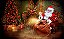 Painel de Festa em Tecido Sublimado Papai Noel Presentes do Natal - Imagem 1