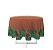 Toalha de Mesa de Festa Redonda em Tecido Sublimado Natal Marrom 2,20m x 2,20m - Imagem 1