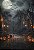 Fundo Fotográfico em Tecido Sublimado Caminho Assombrado de Halloween - Imagem 2
