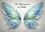 Painel de Festa em Tecido Sublimado Dia Internacional das Mulheres Asas de Borboleta Azul - Imagem 2