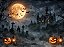 Painel de Festa em Tecido Sublimado Halloween - Imagem 2