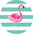 Painel de Festa Redondo em Tecido Sublimado Lindo Flamingo Tropical c/elástico - Imagem 1