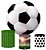 Kit Painel Redondo De Festa e Capas de Cilindro em tecido sublimado Bola de Futebol - Imagem 1