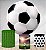Kit Painel Redondo De Festa e Capas de Cilindro em tecido sublimado Bola de Futebol - Imagem 2