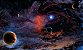 Painel de Festa em Tecido Sublimado 3d Planetas no Espaço - Imagem 1