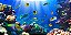 Painel de Festa em Tecido Sublimado 3d Peixes Tropicais Fundo do Mar - Imagem 1