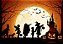 Painel de Festa em Tecido Sublimado 3d Halloween Lua - Imagem 1
