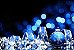 Painel de Festa em Tecido Sublimado Bolinha Azul de Natal - Imagem 1