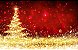 Painel de Festa em Tecido Sublimado Pinheiro de Natal Dourado - Imagem 1