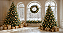 Painel de Festa em Tecido Sublimado Presente de Natal na Sala - Imagem 1