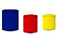 Kit Capas de Cilindro de festa em tecido sublimado Azul Vermelho e Amarelo - Imagem 1
