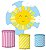 Kit Painel Redondo De Festa e Capas de Cilindro em tecido sublimado Sunshine Nuvens - Imagem 1