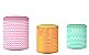 Kit Capas de Cilindro de festa em tecido sublimado Flamingos Candy - Imagem 1