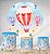 Kit Painel Redondo De Festa e Capas de Cilindro em tecido sublimado Balões Aquarelados - Imagem 2