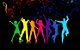 Painel de Festa em Tecido Sublimado 3d Dancing Neon - Imagem 1