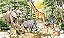 Painel de Festa em Tecido Sublimado 3d Safari Selvagem - Imagem 1