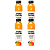 Moving Hydro Protein BCAA Tangerina - Caixa com 4 Garrafas de 500ml - Imagem 1